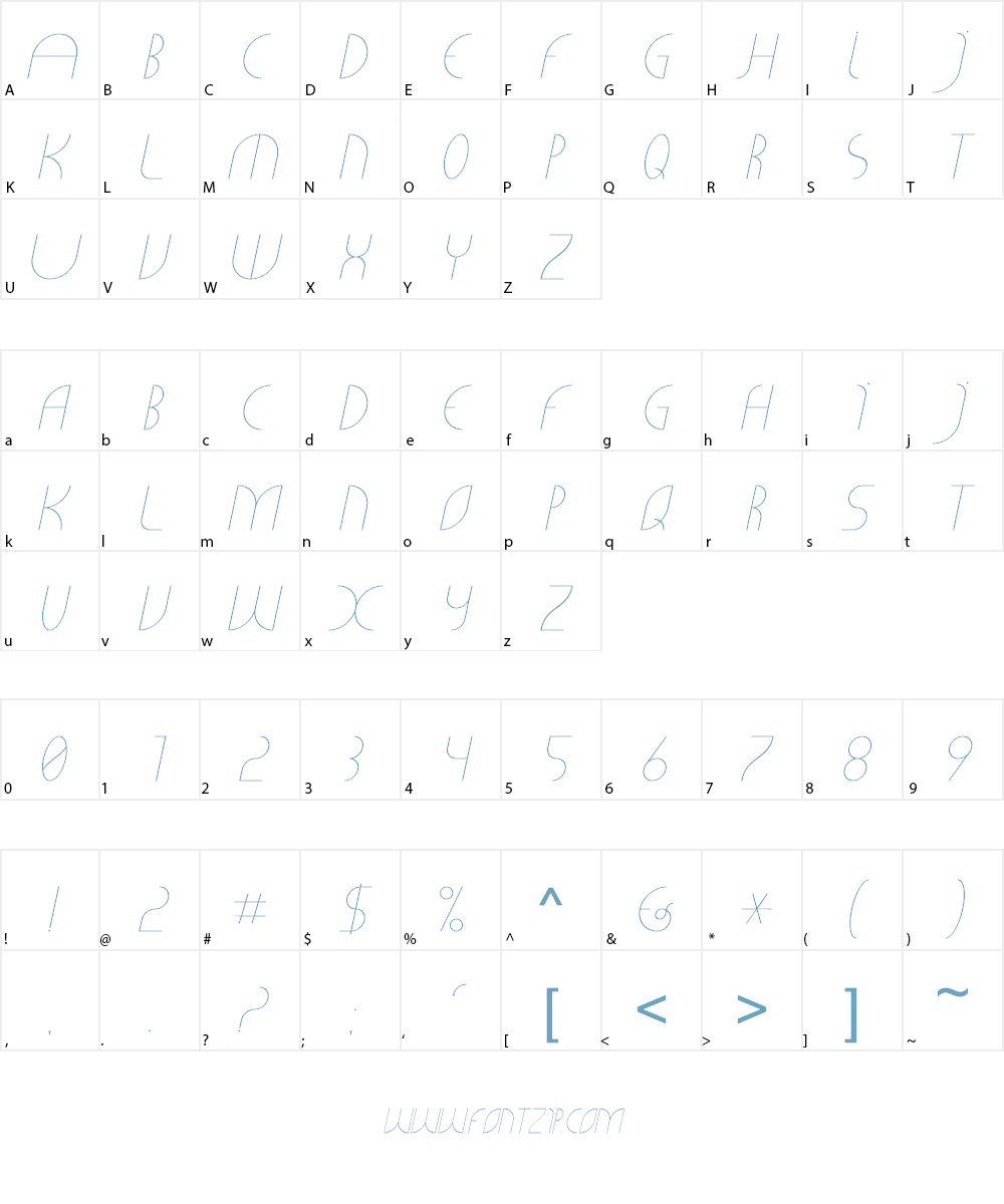CLiCHE 21 Font Character